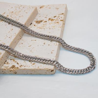 China Single Layer Miami Chunky Cuban Chain Jewelry Restrictor Stainless Steel Link Chain Chocker Hip Punk Cuban Pop Necklace for sale