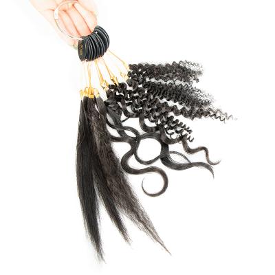 China Silky Straight Sample Wave Hair Extensions All Texture Ring Customized Raw Virgin Hair Texture for sale