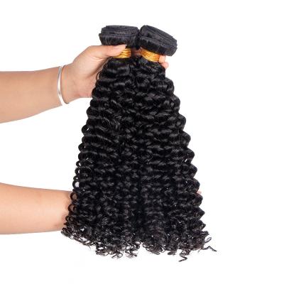 China Curly Curly Indian Curly Double Drawn Remy Hair Weft 100% Cuticle Aligned Curly Hair Weaving Weft Extensions for sale