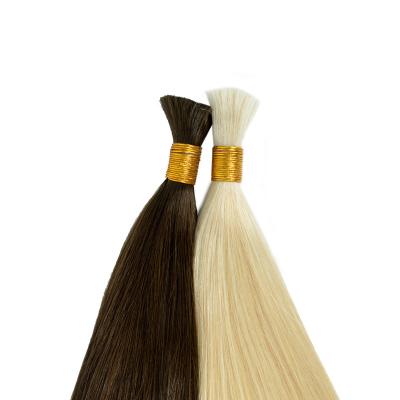 China Wholesale Regular Wave No Weft Hair Bulk Cuticle Aligned 12A Unprocessed Customized No Weft Hair For Braiding Wavy for sale