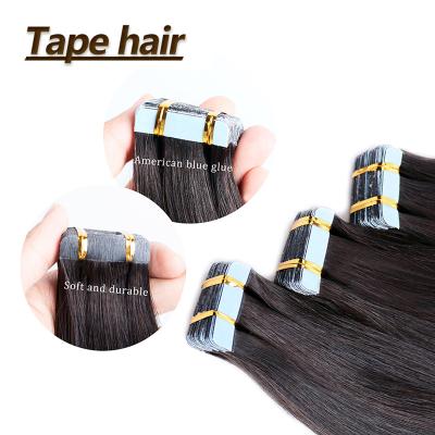 China Best Selling Silky Straight Wave Tape Hair Extension Best Selling Double Cuticle Aligned Tape In Hair Extension for sale