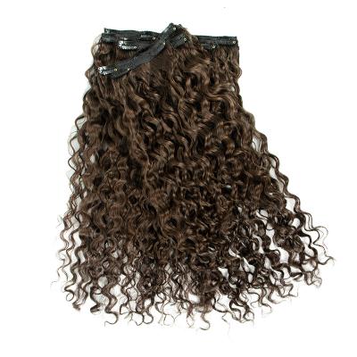 China Raw Unprocessed Curly Virgin Virgin Hair Clip In Hair , Cuticle Aligned Hair Extension Clip In for sale