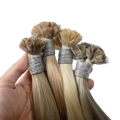 China Top Quality Straight Russian Flat Tip Human Hair Raw Virgin Cuticle Aligned Hair Extensions for sale