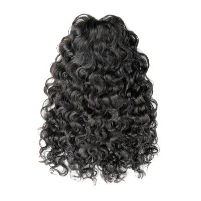 China 100% Raw Water Wave Hair Ponytail 24inches Hair Extensions Water Wave Ponytail Extension Hair for sale