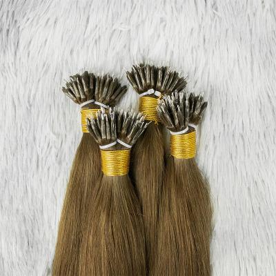 China Silky Straight Wave Pre Bonded Virgin Bone Remy Straight Cuticle Aligned Raw Human Nano Ring Hair Extensions for sale