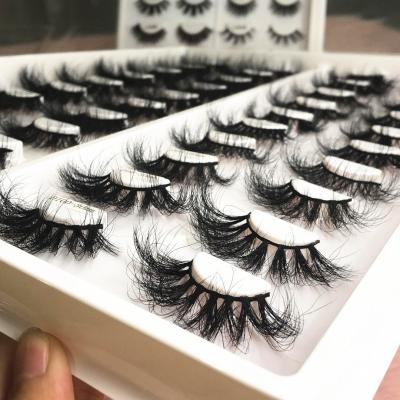 China Real Mink Eyelash LashesWholesale Wholesale Natural Bulk Seller 25mm Long Siberian Lashes 3d Strip Full Lashes 100% Mink Fur Lashes for sale