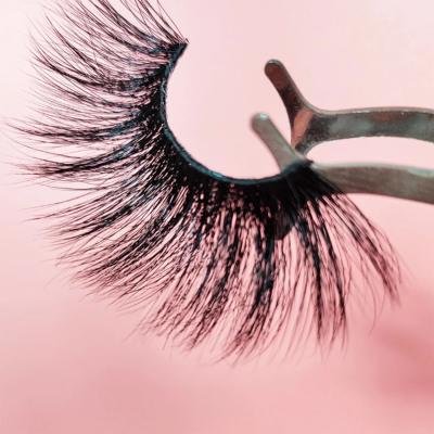 China Long New Magic Natural Real Mink Lashes Handmade 3D Mink Eyelashes From Mink Lashes Private Label Wholesale 25mm for sale