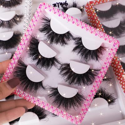 China Custom Brand 25mm Mink Eyelashes Wholesale Set 3d Mink False Eye Lashes Own Long Eyelash Packaging 2021 New Design Natural for sale