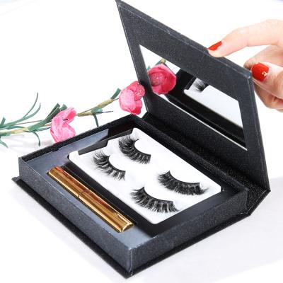 China Long 10 eyelashes and magnetic eyeliner set natural magnetic eyeliner at the same time for sale