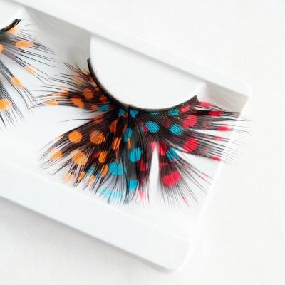 China 2021 New Designs Colorful Sell Like Hot Cakes Overdone Color Modeling 100% Handmade Party Ball Lashes for sale