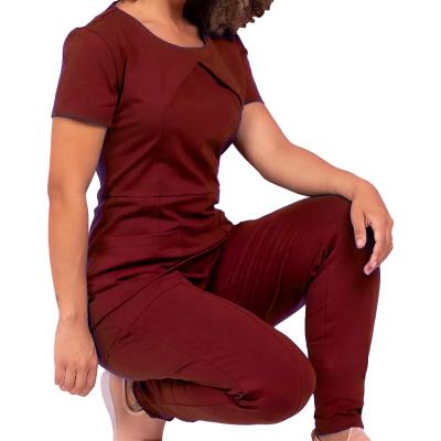 China OEM Comfortable Top Quality Service Scrub Suit Anti-Wrinkle Easy-Care Wash-n-Wear Soft Scrub Joggers Care Scrub Uniforms for sale