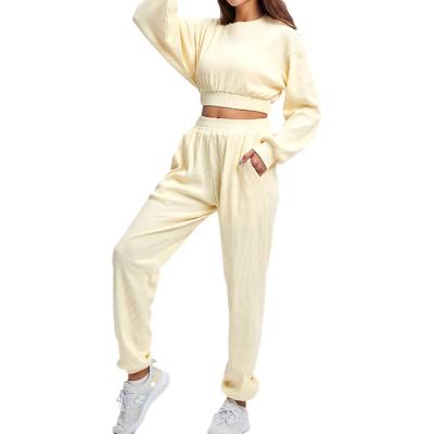 China OEM Spring Autumn Clothing QUICK DRY Womens Duty 2 Piece Jogger Set Women Clothing 2 Piece Workout Set Two Piece Jogger Set Women for sale