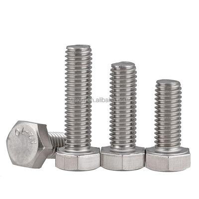 China Hastelloy C-276 DIN933 M16*60mm Hexagon Head Bolt with Plain Finish ANSI Standard for sale