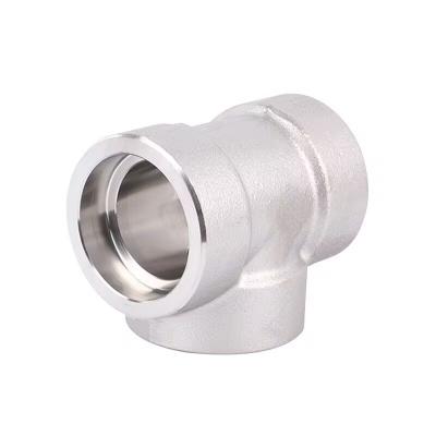 China NXF ASTM JIS EN GOST 316Ti/0Cr18Ni12Mo2Ti DN15-1200  Class 150-2500 Stainless Steel 316Ti Forging Socket Welding Tee for sale