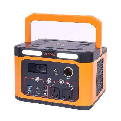 China 300w Camping Power Station Energy Storage Power Supply Wireless Charging Outdoor Portable Home Solar Generator for sale