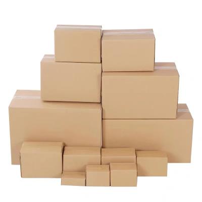 China Recyclable Wholesale Customized Moving Boxes With Lid Corrugated Shipping Boxes Various Sizes Square Kraft Mailing Box for sale