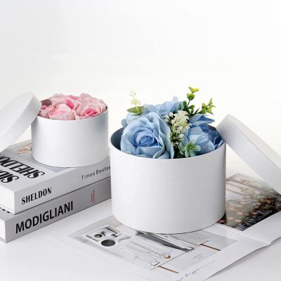 China Recyclable Flower Box Round Spinning Flower Boxes Cardboard Gift Box Luxury Flower Gift Arrangements For Home Decoration Wedding Party for sale