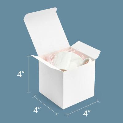 China Recyclable Made In China Wholesale 4X4X4 Inches White Gift Box With Lids And Private Label Square Packaging Box For Candle Candy Soap for sale