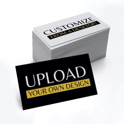 China For Small Business Free Design Custom Printed Business Cards Sturdy Black White Thick 2-Sides Many Stock 3.5