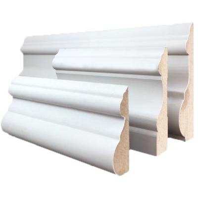 China Contemporary 25mm Thick White Decoration Molding For Living Room MDF Wrap Molding for sale