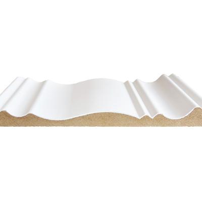 China Decorative Cornice Ceiling Modern Custom Head MDF Crown White Printed Wood Molding for sale