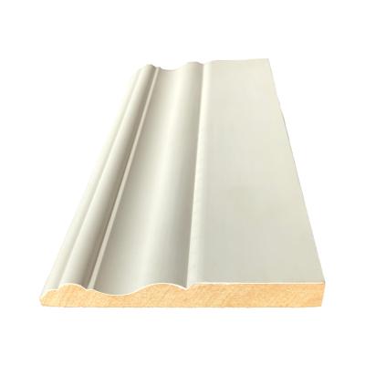 China New Design Contemporary MDF Skirting Board Wholesale With Decorative Color White Surface for sale