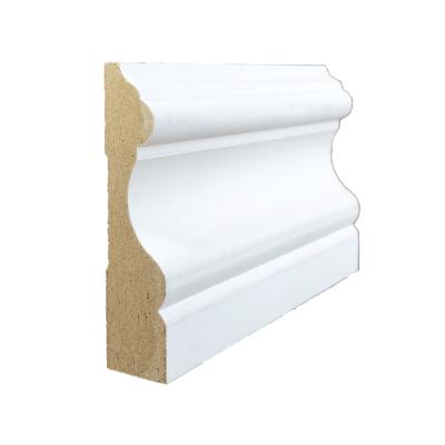 China Contemporary Manufacturer White MDF Primer Skirting Board MDF / Floor Wrap Panel Decorative For Laminate for sale