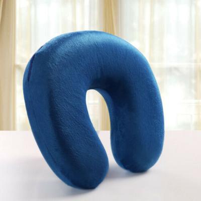 China Massage Memory Foam Travel Pillow Neck Support Head Rest Airplane U Shape Cushion for sale