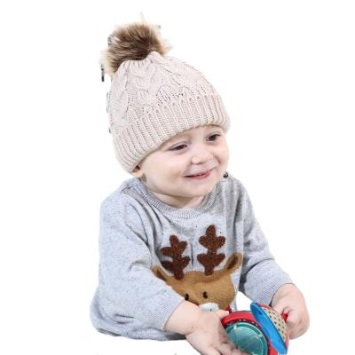 China COMMON new flower acrylic baby hat can be customized autumn and winter warm children's hat for sale