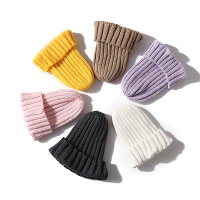 China Korean COMMON children's wool hats boys and girls joker knit hat for baby hoodies fall and winter baby hats for sale