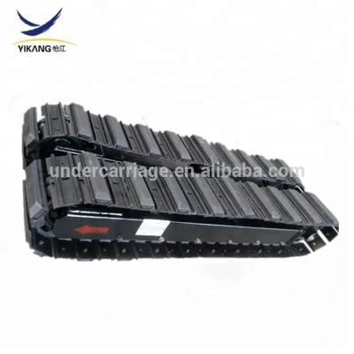 China Mini Excavator Mini Excavator Parts Steel Track Undercarriage With Rubber Pad for sale