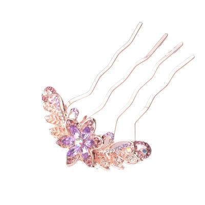 China Comfortable Wholesale Crystal Diamond Hair Clips Headwear Disc Hair Ball Hair Comb Hair Accessories for sale