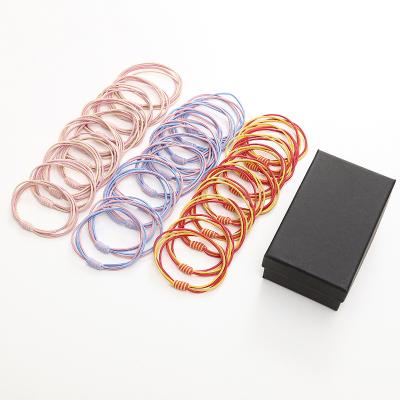 China Comfortable Color Color Hair Rope Female Ins Korean High Elasticity And Durable Hair Rope Hair Tie Set for sale