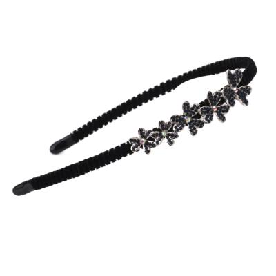 China New Comfortable Rhinestone Star Hairband Headband Five-pointed Alloy Flower Headband for sale