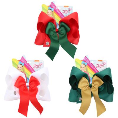 China Cozy Kids Headwear Christmas Party Ornaments JOJO Bow Hairpin with Bow and Ribbon Hairpin for sale