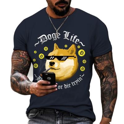 China Anti-wrinkle Fashion Men Tops Cool Funny Wolf 3d Print Tee Shirt Short Sleeve Tops Sublimation Male Animal T-shirt for sale