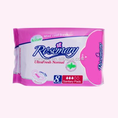 China ROSEMARY Super Absorbent Lady Natural Cheap Sanitary Napkin for sale