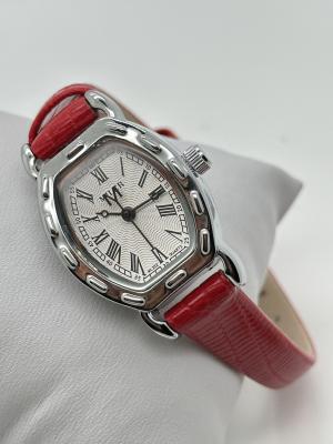 China Leather Band White Dial Lady Quartz Watch Scratch Resistant With Luminous Hands for sale