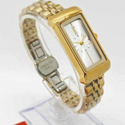 China Sparkling Lady Quartz Watch White Dial 14mm Width Stainless Steel Belt Watch for sale