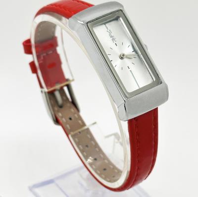 China Red Leather Strap Lady Quartz Watch Fashion Quartz Leather Strap Wristwatches for sale