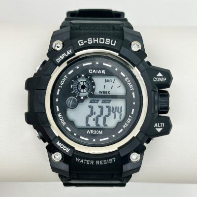 China Digital Men's Silicone Band Sports Watch Water Resistant Gift Watches for sale