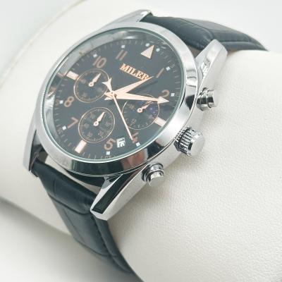 Chine OEM Poignet en cuir rond montre cadeau quartz montre personnalisée à vendre