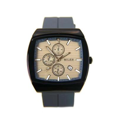 China Fashion Style Business Men Quartz Wrist Watch With Silicone Strap for sale