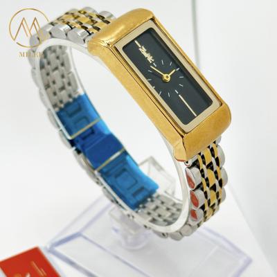 Chine Montre de poignet de luxe noire pour femme avec ceinture en acier inoxydable à vendre