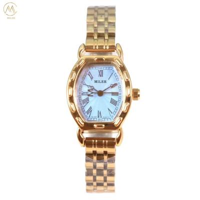 China Fabrica mayorista de moda y elegante de calidad de las mujeres relojes con correa de acero inoxidable reloj analógico de lujo en venta