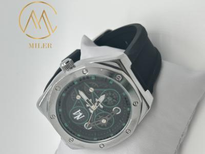 China Relojes de pulsera de cuarzo de moda personalizados para hombres con manos luminosas banda de cuero en venta