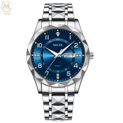 Chine Nouveau mode ML1003 Homme d' affaires montre Quartz Sports Horloges étanches Chronographe lumineux Homme Horloges en acier inoxydable à vendre