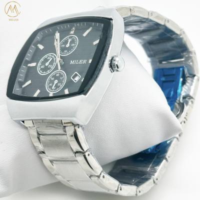 China Luxury Kids Wrist Watch Waterproof Luminous Date Stainless Steel Square Quartz Watch for sale