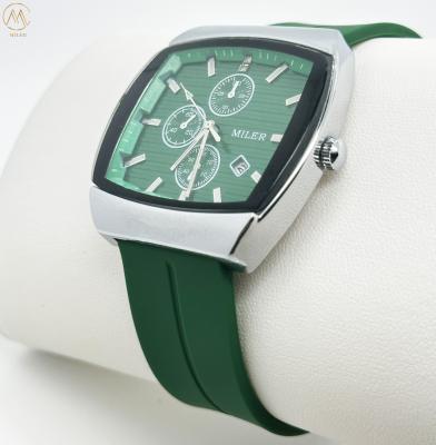 China Fashion Sports Luxury Silicone Strap Watches Lage Dial Wrist Quartz Watch for sale