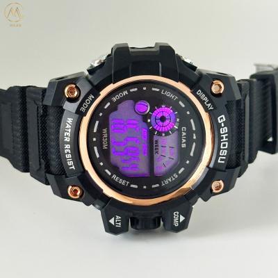 China Fashion Electronic Quartz Sport Watch For Men With Silicone Strap for sale